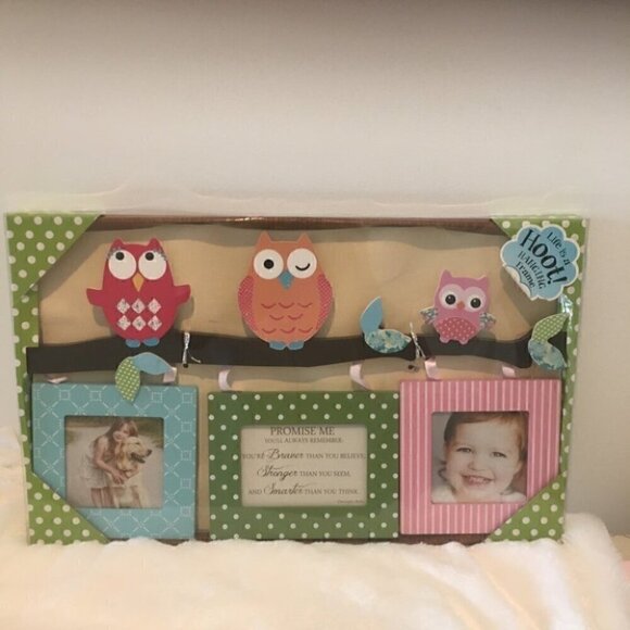 2 x  Life is a Hoot Hanging Photo Frame with Poem NIB - Picture 2 of 3